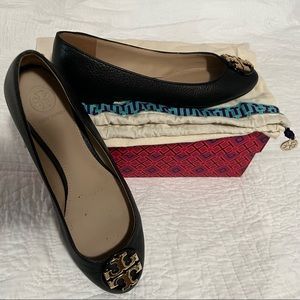 Tory Burch Black Flats
